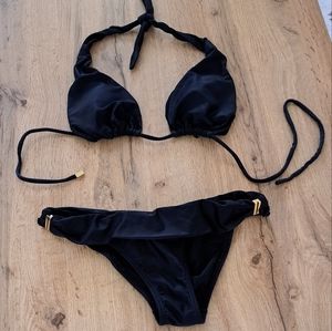 Vix Paula Hermanny Black Swimsuits 2 Peaces Size Small